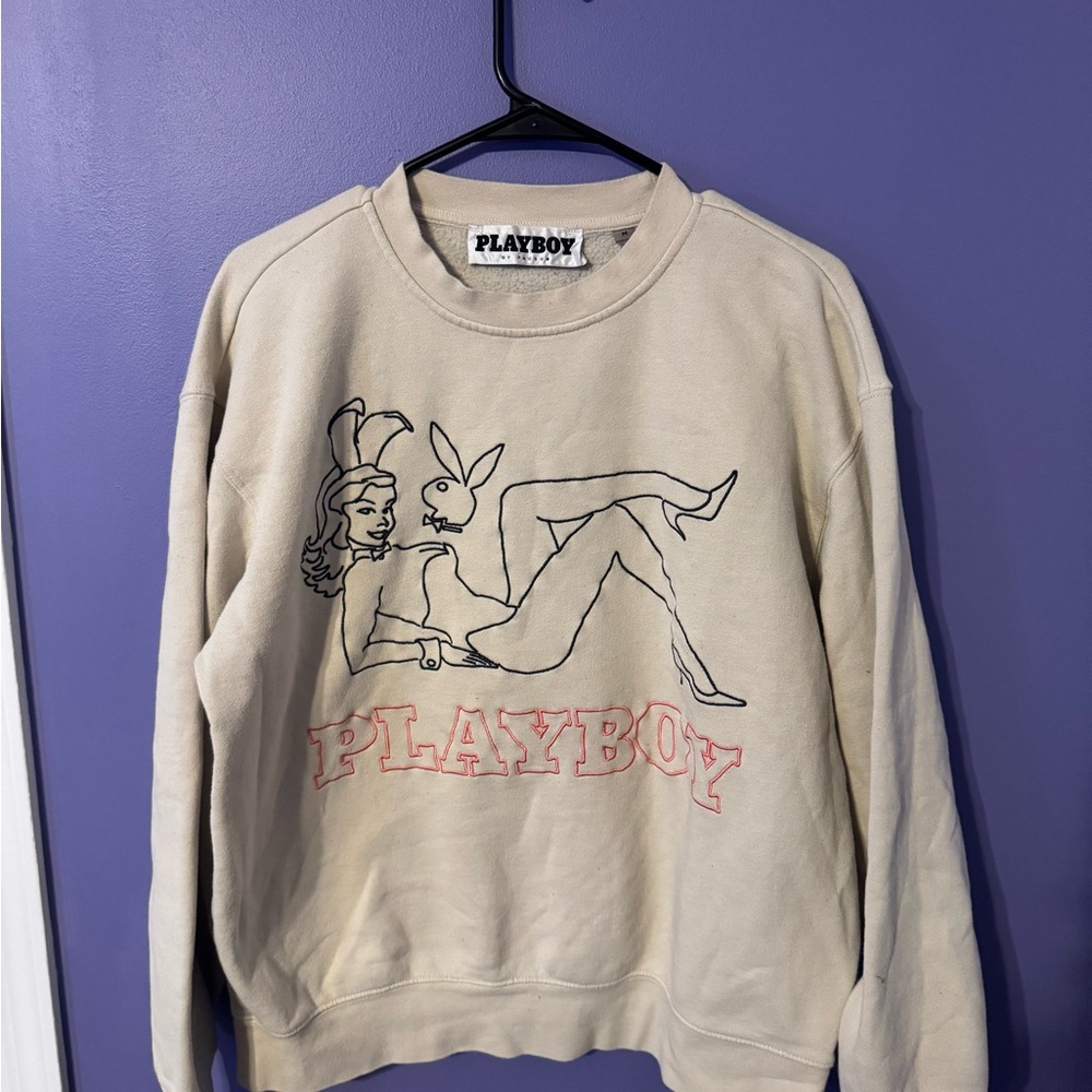 Playboy Beige Pacsun Sweatshirt